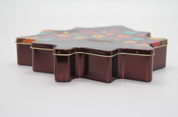 CMYK Printing Maple Leaf Oem Tin Gift Box