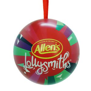 کریسمس Bauble قلع جعبه جعبه هدیه کریسمس قوطی های تزئینی با روبان